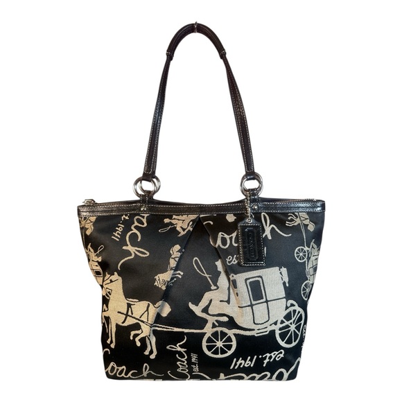 Coach Y2K City Zip Horse & Carriage Tote Bag EUC - Picture 3 of 16